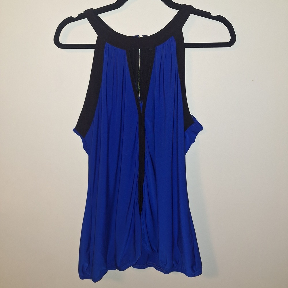 City Chic Royal Blue and Black Blouse Size Small
